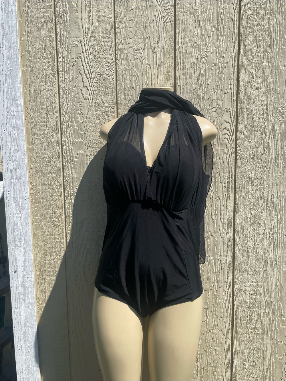 Black Halter One-Piece Swimsuit